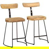  Barski stolci 2 kom 49x43x79 cm masivnog drva manga | shoptok.hr