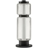 Nova Luce Mat črna steklena LED namizna svetilka (višina 39 cm) Liesa – Cene