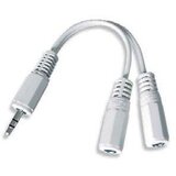 Gembird CCA-415W 3.5mm stereo plug to 2X3.5mm stereo socket 10cm audio splitter kabl | ePonuda.com