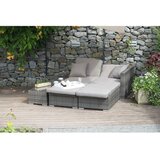 Garden Pleasure Siva vrtna garnitura iz umetnega ratana za 4 osebe Alcudia - | Shoptok.si