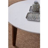 BIZZOTTO Bijeli/u prirodnoj boji stolić za kavu s mramornom pločom 50x70 cm Sylvester &amp;ndash; Slike