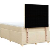  Krevet s oprugama i madracem krem 120 x 200 cm od tkanine | shoptok.hr