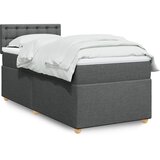The Living Store Box spring postelja z vzmetnico temno siva 90x200 cm blago - Box Spring Postelja, (21428053) Cene
