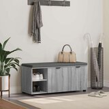  Klupa za hodnik s jastukom Siva Sonoma 100 x 38 x 46 cm | shoptok.hr