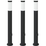 vidaXL Stupić s utičnicom 3 kom 80 cm nehrđajući čelik IP44 | shoptok.hr