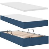  Krevet s od storage s madracem Plava 200 x 200 cm Lažna koža | shoptok.hr