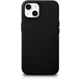 Magnetni usnjeni ovitek za iPhone 14 Plus s črno usnjeno torbico MagSafe Litchi Premium, (21522013)