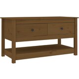 Maison Chic Klubska mizica - kavna mizica - Nizka mizica medeno rjava 102x49x55 cm trdna borovina, (21755268) | Shoptok.si