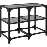  Stolići za kavu s crnim staklenim vrhom 2 kom 30x30x45 cm čelik | shoptok.hr