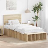  Okvir za krevet s policom Sonoma hrast 100 x 200 cm - sonoma hrast 100 x 200 cm | shoptok.hr
