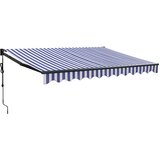  Automatska tenda na uvlačenje plavo-bijela 3,5 x 2,5 m | shoptok.hr