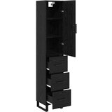 vidaXL Highboard Crni hrast 34,5 x 34 x 180 cm Konstruirano drvo | shoptok.hr
