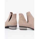 SEASTAR Beige ankle boots with cut-outs | ePonuda.com