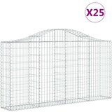  Obokane gabion košare 25kosov 200x30x100/120cm pocinkano železo, (20757645) | Shoptok.si