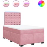  The Living Store Box spring postelja z vzmetnico roza 120x200 cm žamet - Box Spring Postelja, (21488917) | Shoptok.si