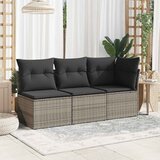  Kutna vrtna sofa od poliratana s jastucima siva | shoptok.hr