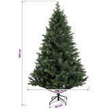  Umjetno božićno drvce s nogom 180 cm 300 LED lampica - Zelena 180 cm s LED svjetlima | shoptok.hr
