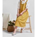 INF Rumeni bombažni predpasnik - eleganten predpasnik z vezalkami za kuhinjo, (5000078425) | Shoptok.si