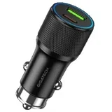 Avtomobilski polnilec USB CXC480 (Črna, USB-A vtičnica, USB-C vtičnica)