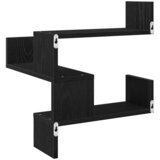  Polica na zidu s policom 2 pcs Crni hrast 40 x 40 x 49,5 cm | shoptok.hr