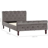 vidaXL Posteljni okvir siv žamet 100x200 cm | Shoptok.si