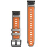 Garmin QuickFit 22 remen za sat, silikon maglovito sive/jarko narančaste boje | shoptok.hr