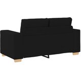  Dvodijelni set sofa s jastucima, crna tkanina | Eponuda.com