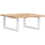  Zidna polica za umivaonik od čelika i masivnog bagremovog drva Smeđa 50 x 50 x 2 cm | shoptok.hr
