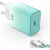 XO kućni punjač od 30W 1x USB-C BLUE-WHITE + cable USB-C - Lightning | ePonuda.com