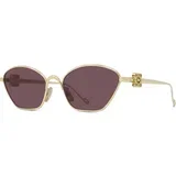 Metal Gold Cat Eye Sunglasses ONE SIZE (57) Zlata/Vijolična