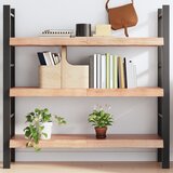 Maison Chic Stenska polica - Viseča Polica svetlo rjava 120x30x(2-6) cm trdna hrastovina, (21784618) | Shoptok.si