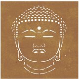  Vrtni zidni ukras 55 x 55 cm čelik COR-TEN uzorak Budine glave | shoptok.hr