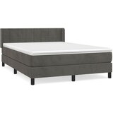The Living Store Box spring posteljni z vzmetnico temno siv 140x190 cm žamet - Box Spring Postelja, (21493001) | Shoptok.si