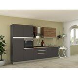 Marinelli Cucine Montažna kuhinja Ametista (Širina: 315 cm, Antracit/orah, S električnim uređajima, Sudoper na desnoj strani) | shoptok.hr