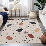 Mila Home Kremno bel pralen tekač 60x230 cm Cracked Terrazzo – | Shoptok.si