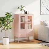 vidaXL Visoka komoda ružičasta 100,5x39x107 cm od čelika | shoptok.hr