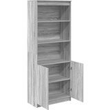 vidaXL Visoka komoda siva sonome 70x35x180 cm od konstruiranog drva | shoptok.hr