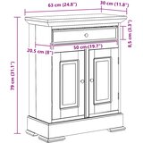 Ormarić za pohranu 63 x 30 x 79 cm Čvrsto mahagonijsko drvo | shoptok.hr