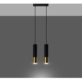  Sollux SL.0953 - Luster na sajli LOOPEZ 2xGU10/10W/230V crna/zlatna | Eponuda.com