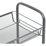  Kuhinjska kolica s 4 razine siva 46 x 26 x 85 cm željezna | shoptok.hr