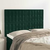  Uzglavlje tamnozeleno 144x5x118/128 cm baršunasto | shoptok.hr