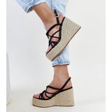 Gemre Black wedge sandals Mara | Shoptok.si