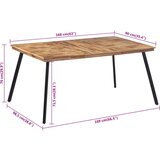  Blagovaonski stol 169x98 5x76 cm od masivne tikovine | shoptok.hr