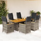  7-dijelni vrtni blagovaonski set sivi od poliratana | shoptok.hr