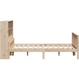 vidaXL Krevet s regalom za knjige bez madraca 120x190 cm od borovine | shoptok.hr