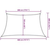  Jedro za zaštitu od sunca 160 g/m² Trapezoidno svijetlosivo 3/4x2 m HDPE | Shoptok.si