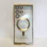Transparent framed MagSafe maskica za Samsung S22 Zlatna | ePonuda.com