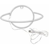  LED neonska zidna dekoracija PLANET LED/3W/3xAA USB plava/žuta | Eponuda.com