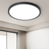 Nettlife ravna LED stropna svetilka za spalnico črna 18 cm 15 W nezatemnljiva topla bela 3000K, (22111323) | Shoptok.si