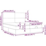  Otomanski okvir kreveta s madracima plavi 200x200cm tkanine | shoptok.hr